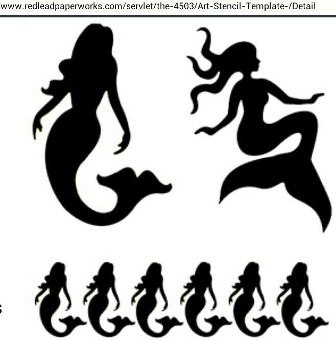 658x668 Mermaids Sea Life Silhouettes A Vinyl Wall Art Sticker In Any