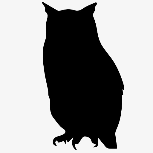 512x512 Owl Silhouette, Bird, Flight, Animal Png Image And Clipart