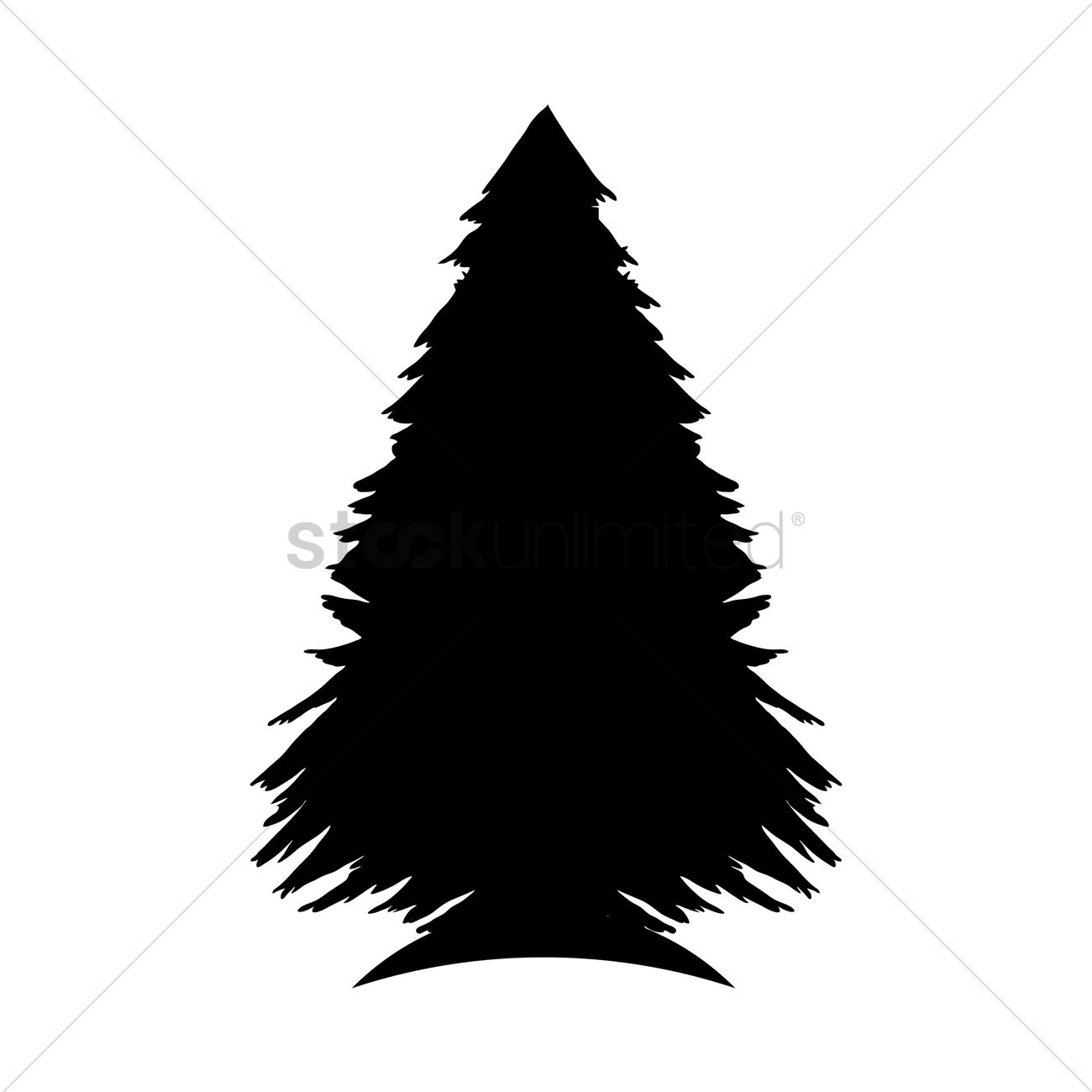 1300x1300 Pine Tree Silhouette Vector Image