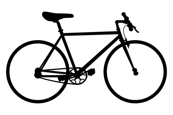600x400 Bike Silhouette Clipart