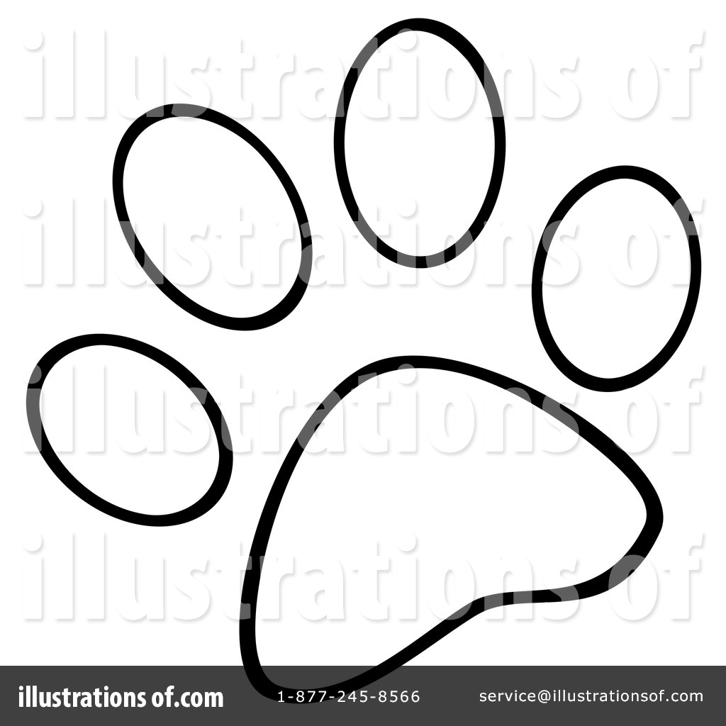 1024x1024 Coyote Paw Print Clip Art