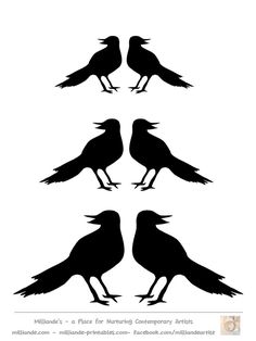 236x314 Crow Silhouette Template Collection, Free Printable Bird Silhoutte