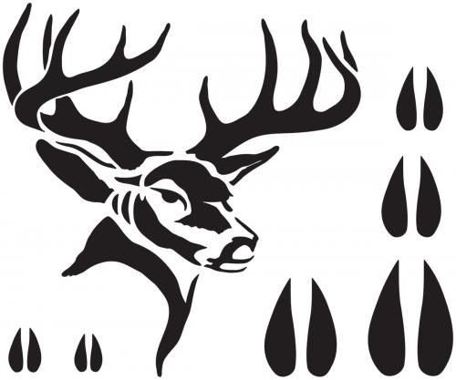 500x417 Deer Bucks Stencils Deer Stencil 7x9 Centerpieces