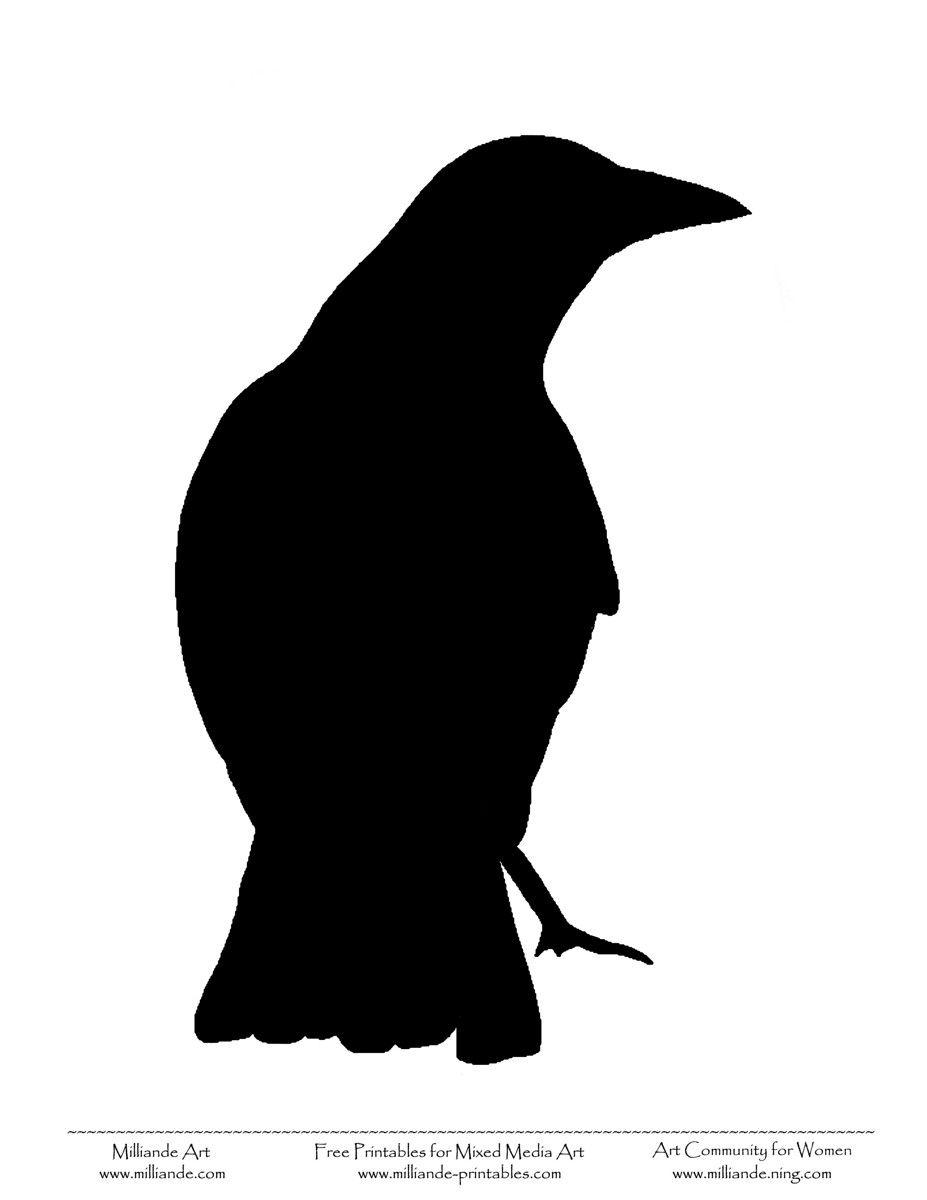 927x1200 Crow Bird Stencil Templates Sillouettes Bird