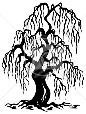 302x400 Free Willow Tree Silhouette Clipart