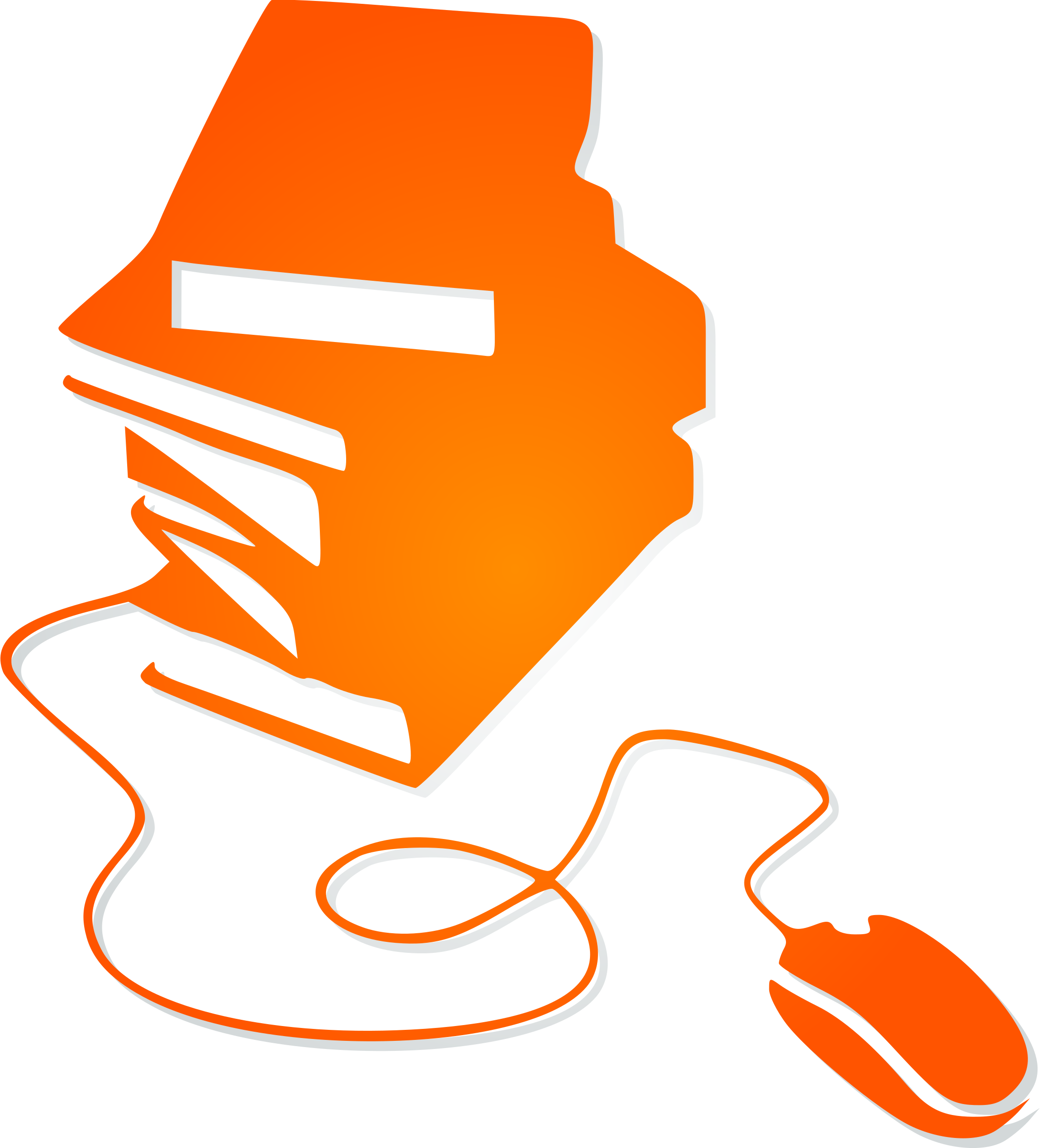 2215x2400 Books And Mouse Orange Silhouette Icons Png