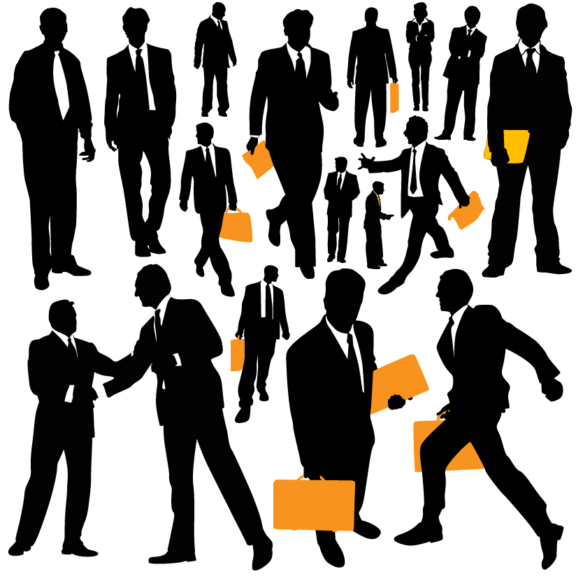 824x824 Business People Silhouette Vector Free Vector 4vector