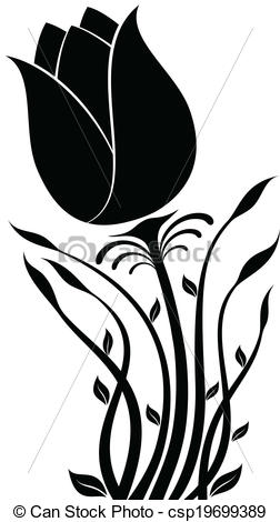 252x470 Illustration Of Flower Silhouette Vector