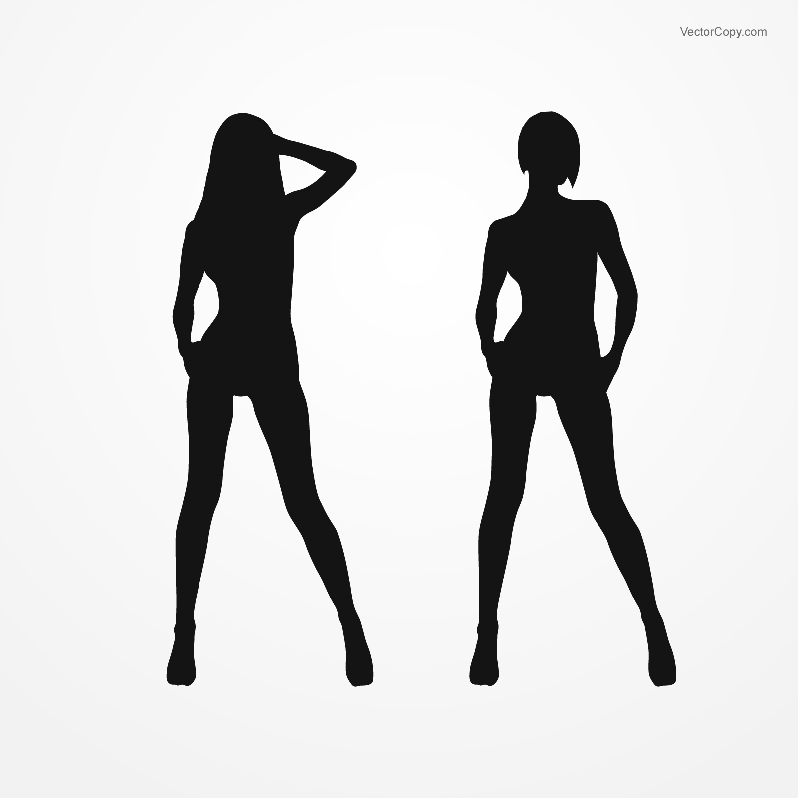 1600x1600 Woman Silhouette Free Vector Clipart Image
