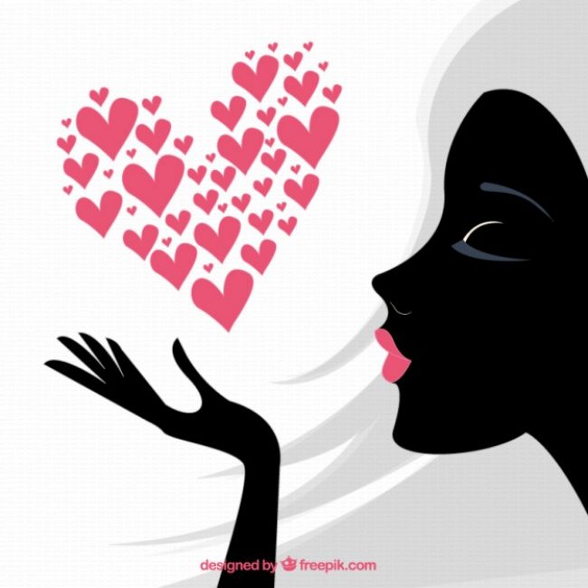 650x650 Free Vector Women Day Card With Black Woman Silhouette
