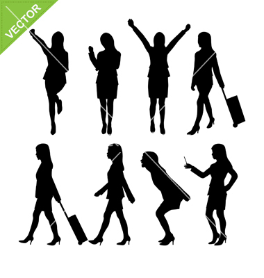 380x400 17 Silhouette Businesswoman Icon Vector Free Images