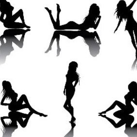 282x282 Vector Set Of Women Silhouettes Free Vector Download 419903 Cannypic