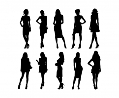 242x200 Woman Silhouette Vector Free Download Free Vector Graphic Art Free