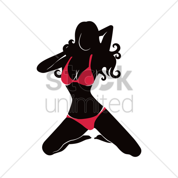 600x600 Free Hot Woman Silhouette Vector Image