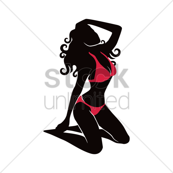 600x600 Free Hot Woman Silhouette Vector Image