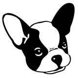 French Bulldog Head Silhouette at GetDrawings | Free download