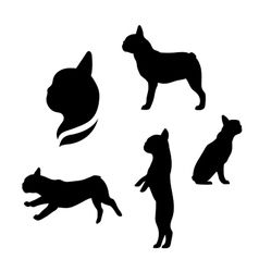 238x250 French Bulldog Silhouettes Vector