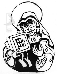 236x305 3d Character Playing French Horn (Corniste) With Notes On