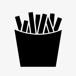260x260 Silhouette Fries, Fries Silhouette Material, Vector Design, French