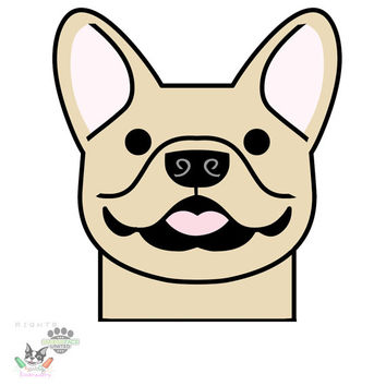354x354 French Bulldog Car Vinyl Decal Sticker