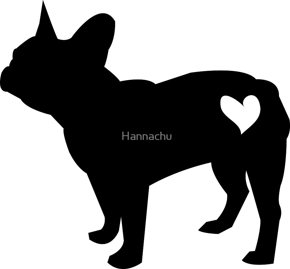1000x927 French Bulldog Silhouette By Hannachu Redbubble
