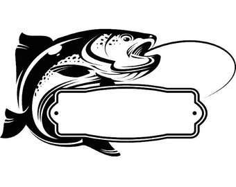 340x270 Fish Trout Clip Art Etsy