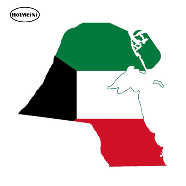 640x640 Hotmeini Car Styling Kuwait Map Flag Car Sticker Silhouette