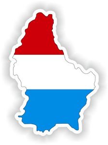 223x300 Luxembourg Map Flag Sticker Silhouette Bumper Scooter Skateboard