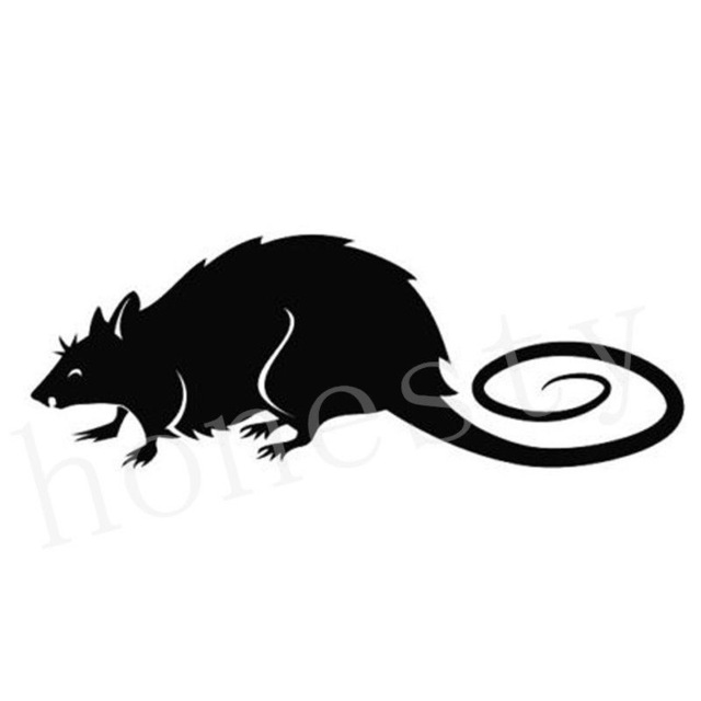 640x640 Rat Mouse Silhouette Car Sticker Laptop Truck Home Grass Wall