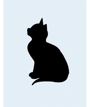 300x357 Custom Child And Pet Portraits Cat Silhouette, Silhouette And Cat