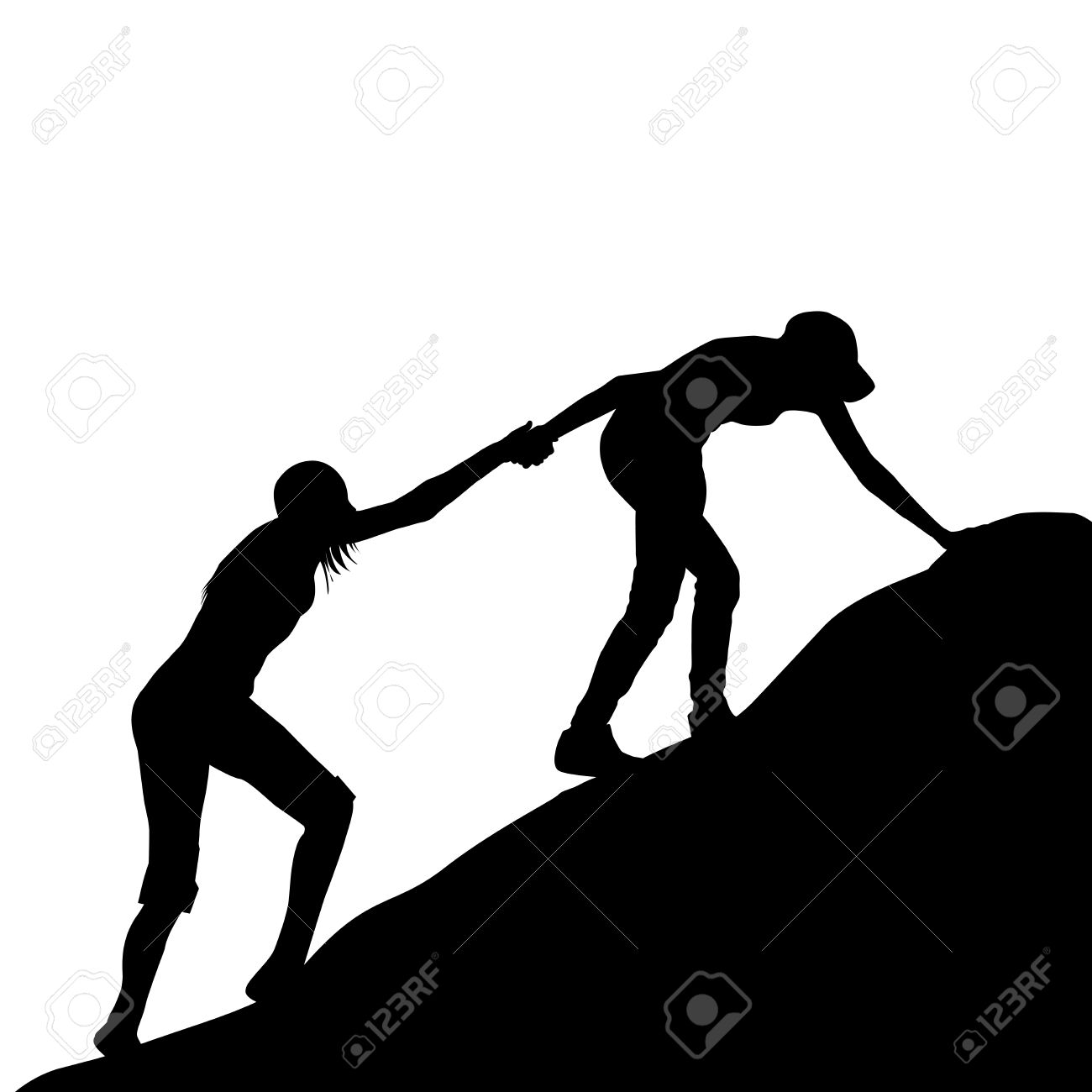 1300x1300 Clipart Silhouette Helping Hand