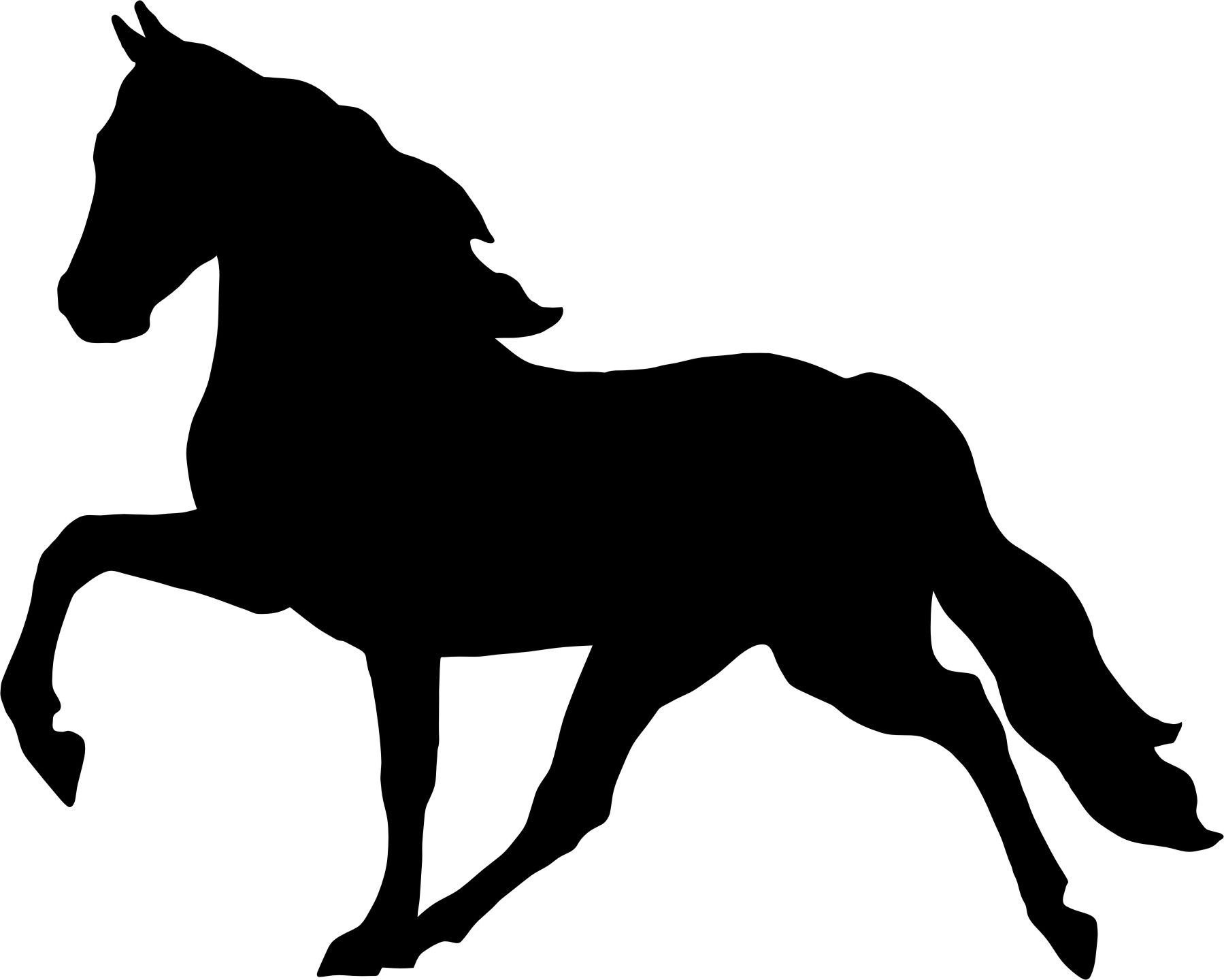 Friesian Horse Silhouette at GetDrawings | Free download