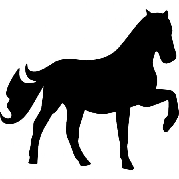 626x626 Horse Raising One Foot Silhouette Icons Free Download