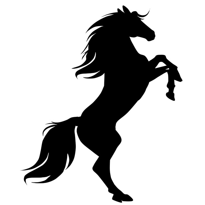 700x700 Black Horse Silhouette 16 Ill Wall Mural We Live To Change