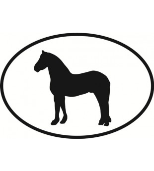 310x345 Friesian Oval Euro Bumper Sticker Oval Envy