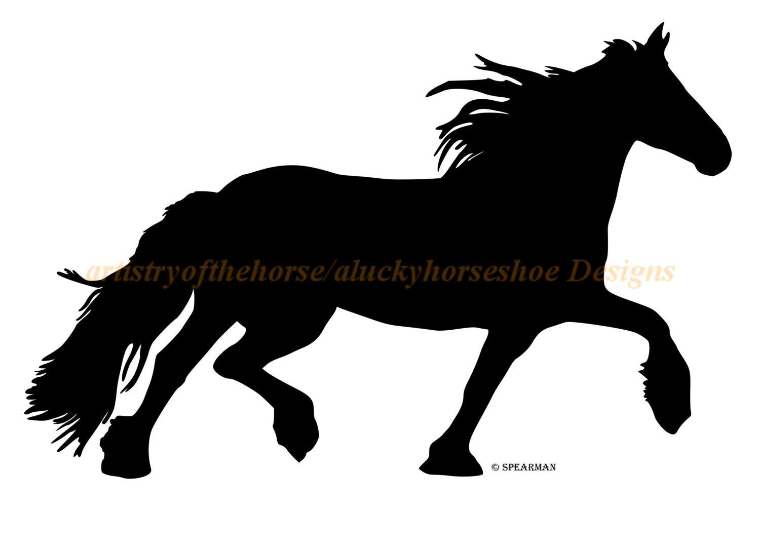 1500x1086 Horse Trailer Decal, Trailer Decal, Friesian Horse Decal,horse