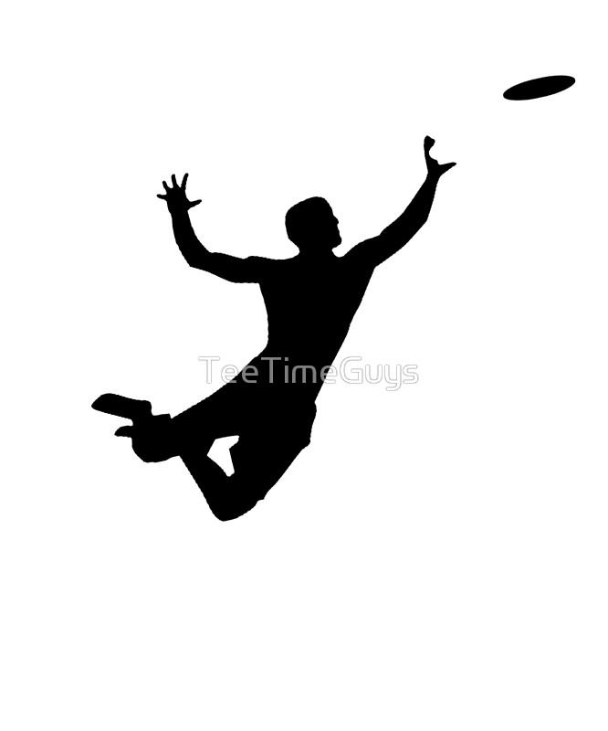 666x800 Ultimate Frisbee Silhouette Frisbee Jumping Catch Posters By