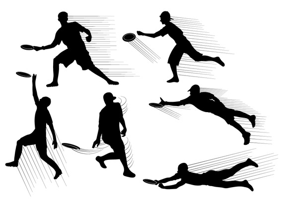 572x407 Frisbee Silhouette Vector Free Vector Download In Ai, Eps