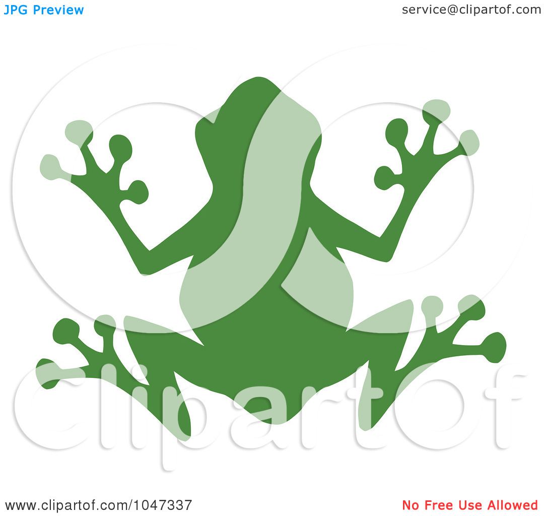 1080x1024 Royalty Free (Rf) Clip Art Illustration Of A Green Frog Silhouette