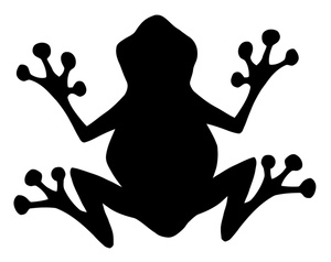 300x238 Silhouette Clipart Image Silhouette Of A Frog From Below Or Above