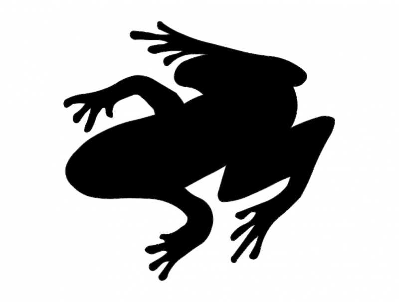 800x606 Zaba (Frog Silhouette) Dxf File Free Download