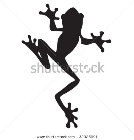 450x470 Vector Frog Silhouette On The White Background By Zara's Gallery