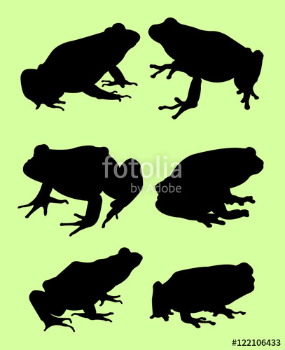 407x500 Frog Silhouette Stock Image And Royalty Free Vector Files