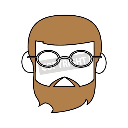 450x450 Color Silhouette Cartoon Front Face Dentist Profession Vector