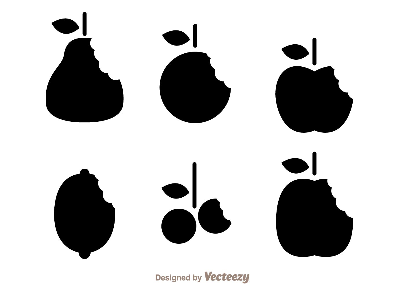 1400x980 Silhouette Fruits Bite Mark Vectors