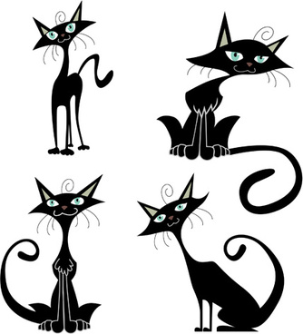 334x368 Black Cat Silhouette Free Vector Download (11,600 Free Vector)