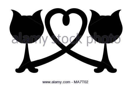 450x290 Cute Couple Silhouette Design Stock Vector Art Amp Illustration