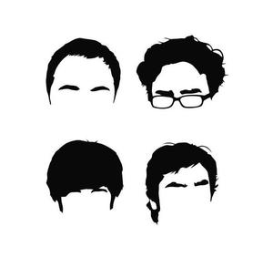 300x282 Funny Big Bang Hair Silhouettes Vinyl Decal Sticker Car Truck