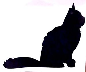 300x253 Fuzzy Cat Silhouette Cool Funny Car Truck Window Vinyl Decal