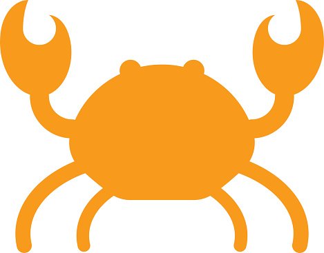 469x367 Ocean Animal Silhouette Design Of Cute Cartoon Crab Funny Vector